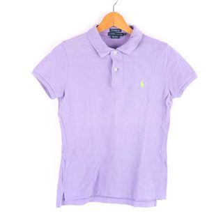 ラルフローレン(Ralph Lauren)のラルフローレン ポロシャツ 半袖 コットン100% ポニーロゴ トップス  レディース Mサイズ パープル RALPH LAUREN(ポロシャツ)