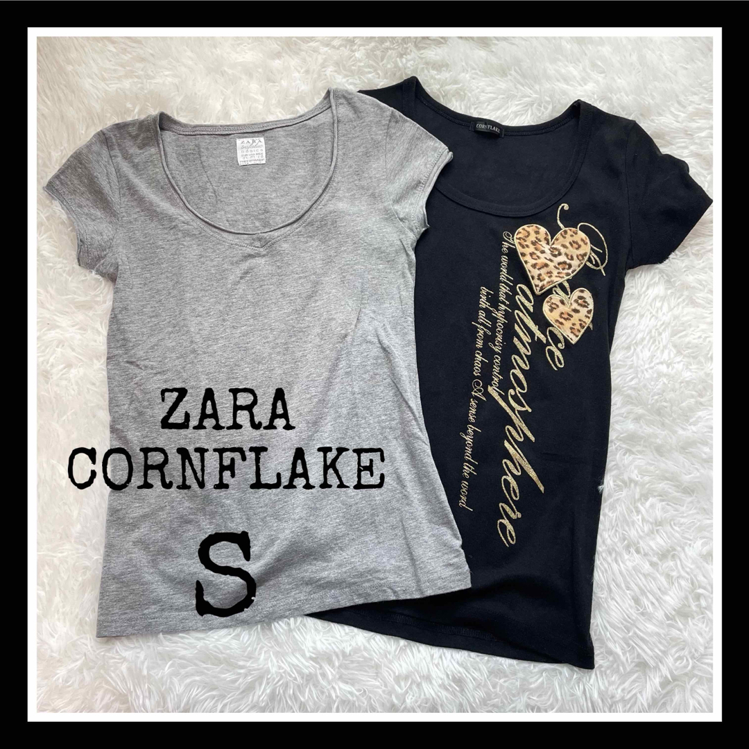 ZARA(ザラ)のZARA CORNFLAKE トップス　まとめ売り　ギャル 　半袖Tシャツ レディースのトップス(Tシャツ(半袖/袖なし))の商品写真