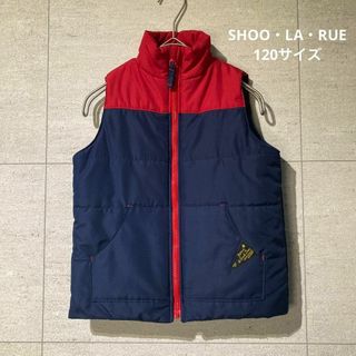 シューラルー(SHOO・LA・RUE)のSHOO・LA・RUE　中綿配色フルジップベスト　120　レッド/ネイビー(ジャケット/上着)