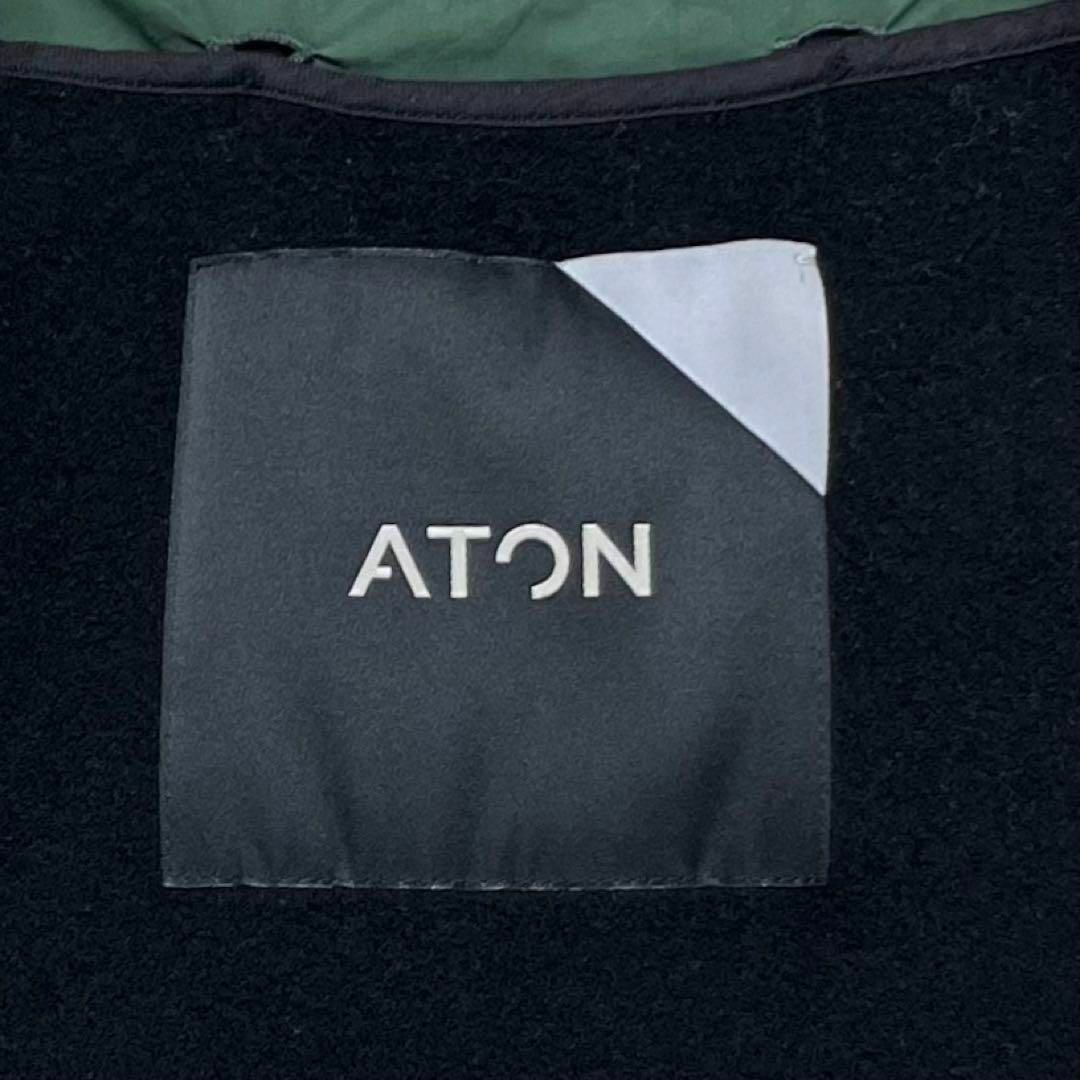 ATON(エイトン)の希少 ATON エイトン ステンカラーコート ライナー グリーン カーキ 02 メンズのジャケット/アウター(ステンカラーコート)の商品写真