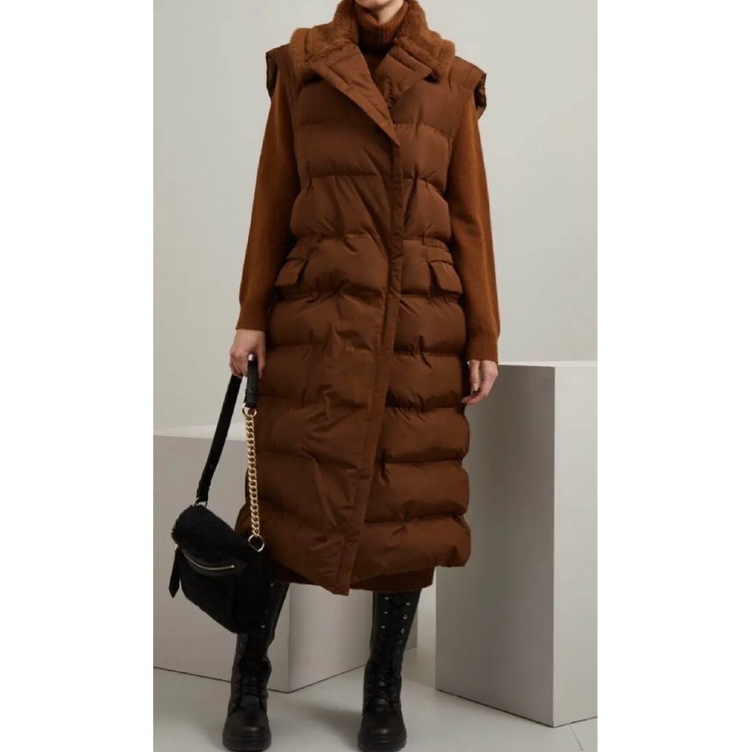 Max Mara(マックスマーラ)のMax Mara COCCOLE ロングジレ 新品 レディースのジャケット/アウター(ダウンベスト)の商品写真