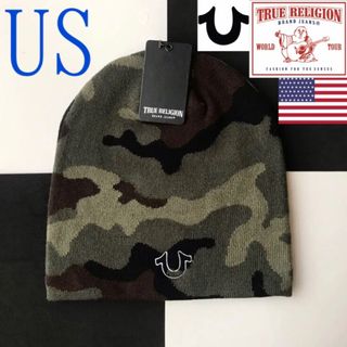 トゥルーレリジョン(True Religion)のレア【新品】USA トゥルーレリジョン 迷彩 ニット帽 キャップ(ニット帽/ビーニー)