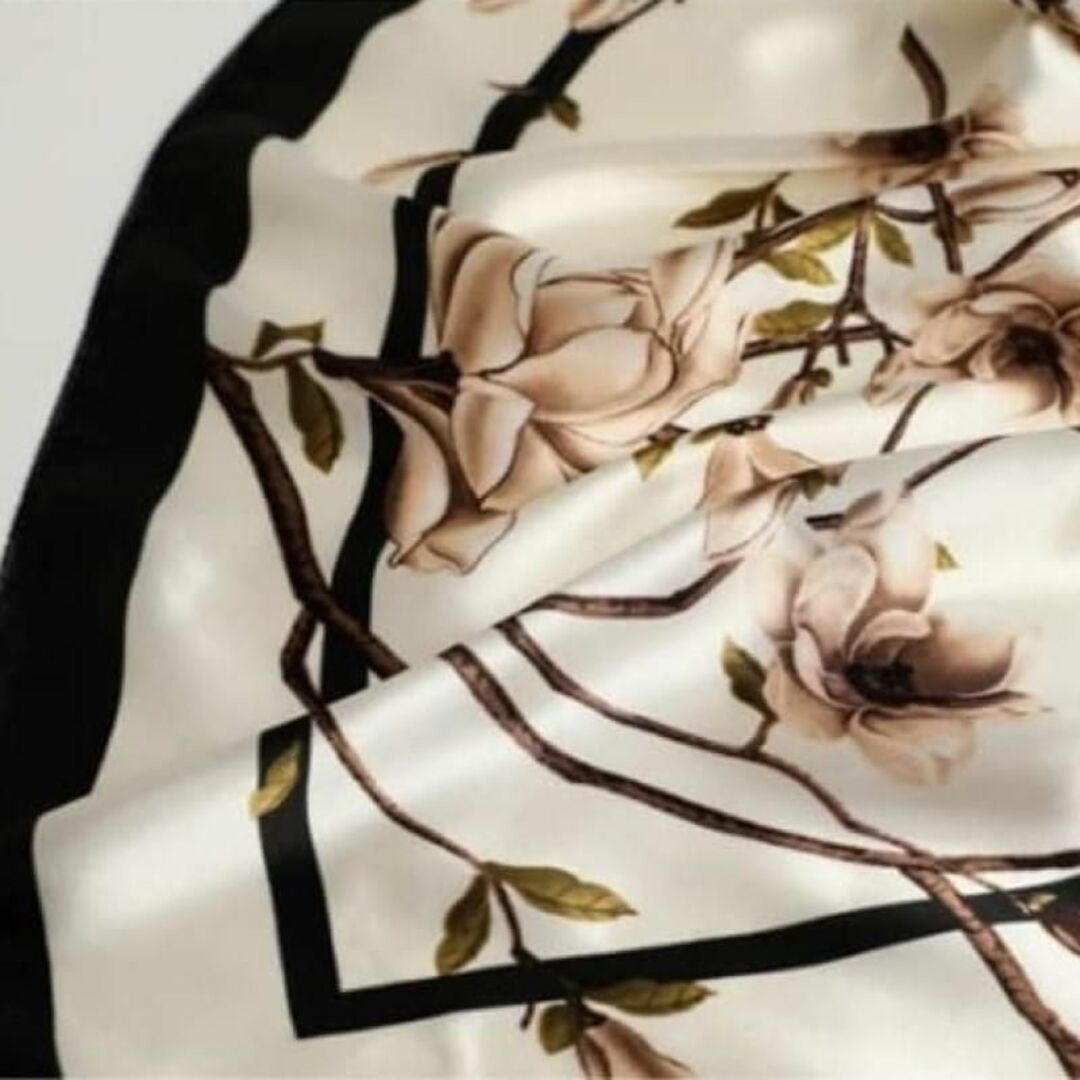 スカーフ おしゃれ バッグスカーフ ストール 実用的 プレゼント 花柄 大判 レディースのファッション小物(バンダナ/スカーフ)の商品写真