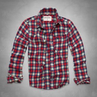 アバクロンビーアンドフィッチ(Abercrombie&Fitch)のアバクロ【美品】ワンポイントネルシャツ　アバクロキッズ　ボーイズ(ブラウス)