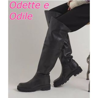 オデットエオディール(Odette e Odile)の定価5.5万 22AW  オデット エ オディール ニーハイブーツ ロングブーツ(ブーツ)