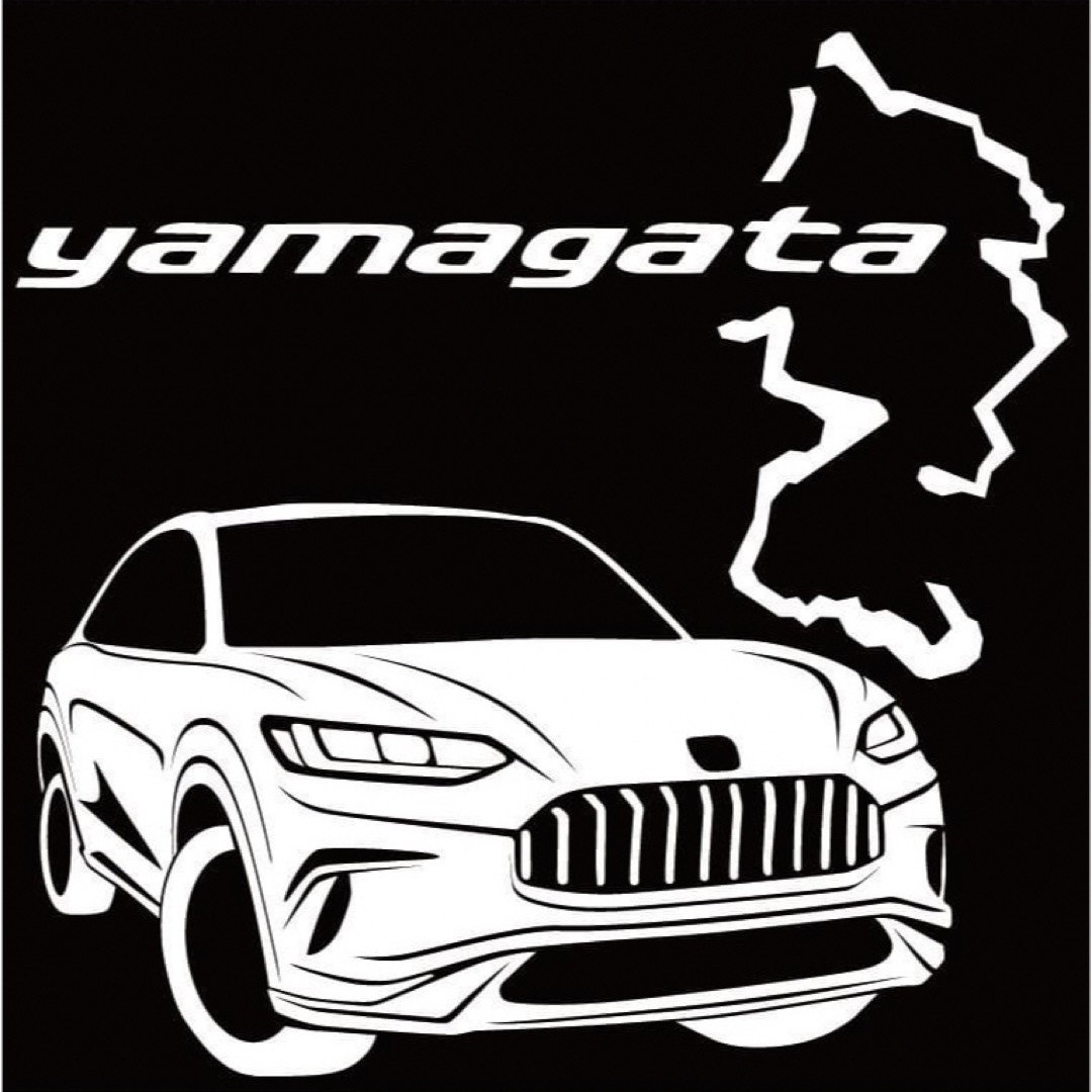 全国作成可能 山形県 ホンダ ZR-V 都道府県 県境 サーキット ステッカー 自動車/バイクの自動車(車外アクセサリ)の商品写真