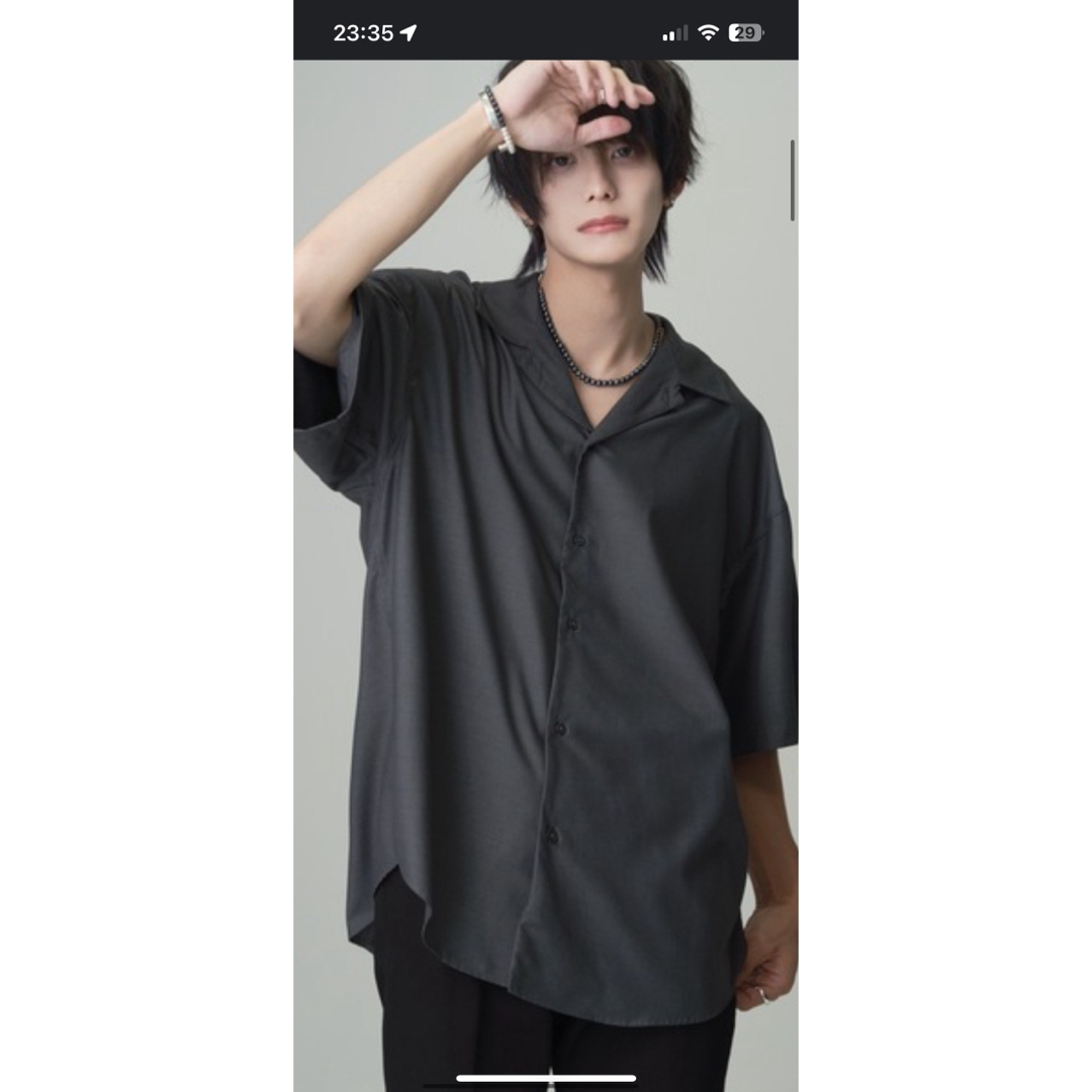 【ADRER】extra drape TR open collar shirt レディースのトップス(シャツ/ブラウス(半袖/袖なし))の商品写真