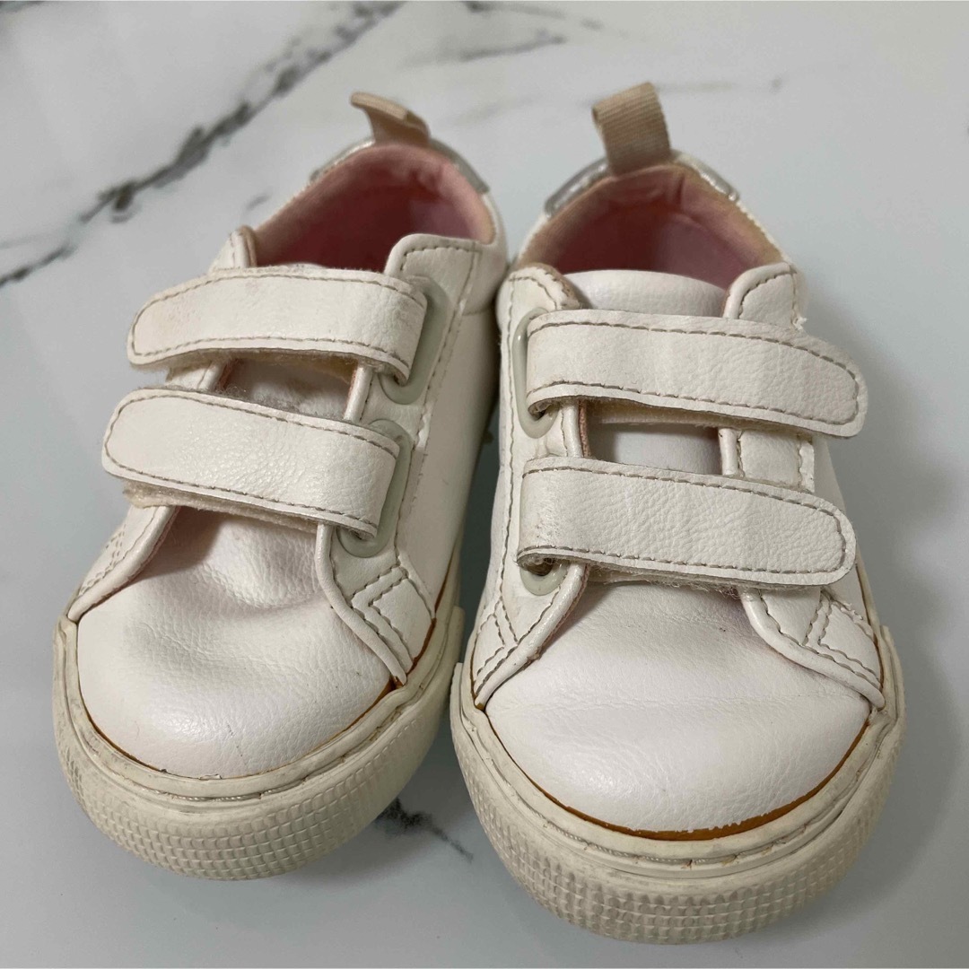 babyGAP(ベビーギャップ)のGAP 12.5cm ホワイト　スニーカー　白 キッズ/ベビー/マタニティのベビー靴/シューズ(~14cm)(スニーカー)の商品写真