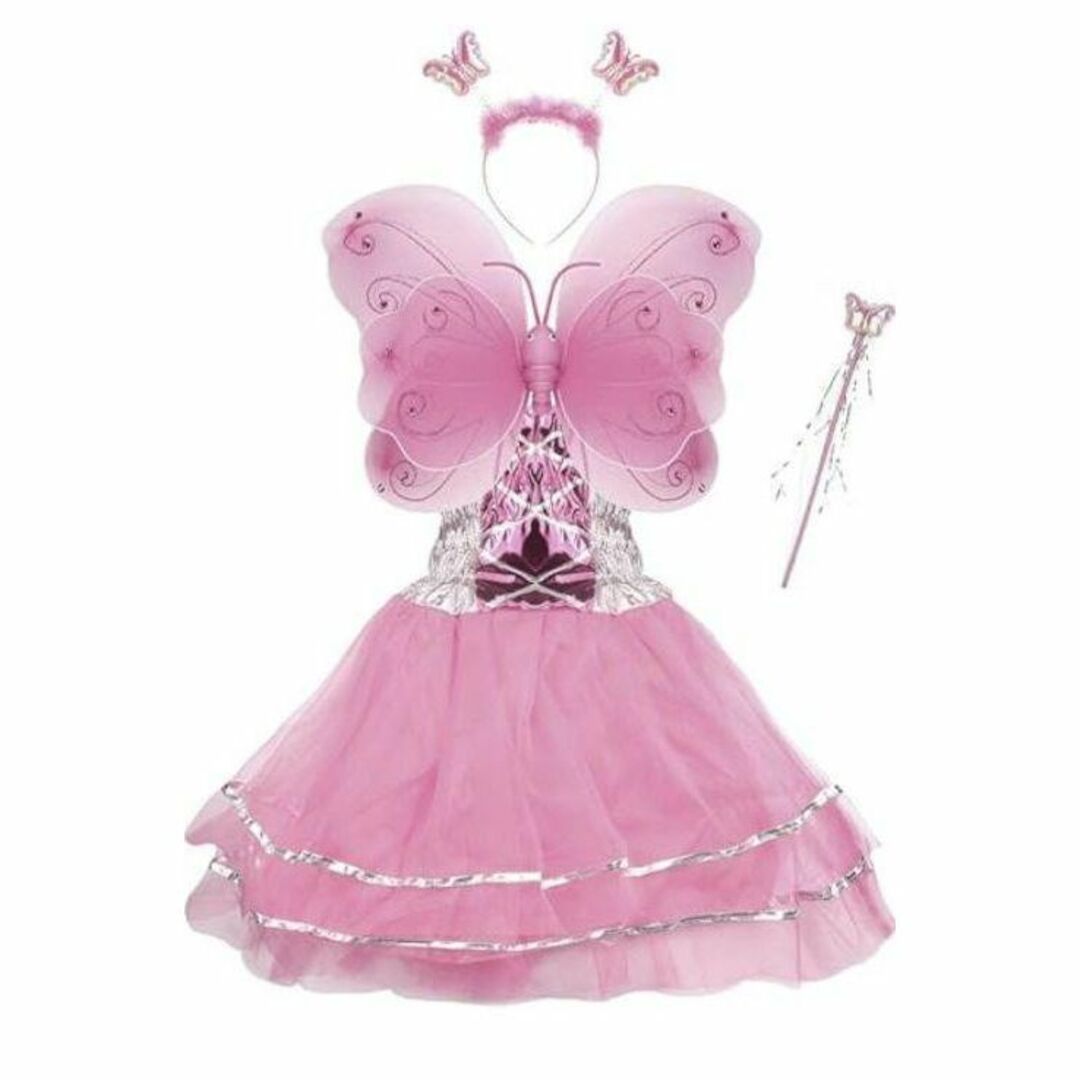 妖精コスチューム ドレスアップ プリンセス ドレス 3~6歳対象 ピンク エンタメ/ホビーのコスプレ(衣装一式)の商品写真