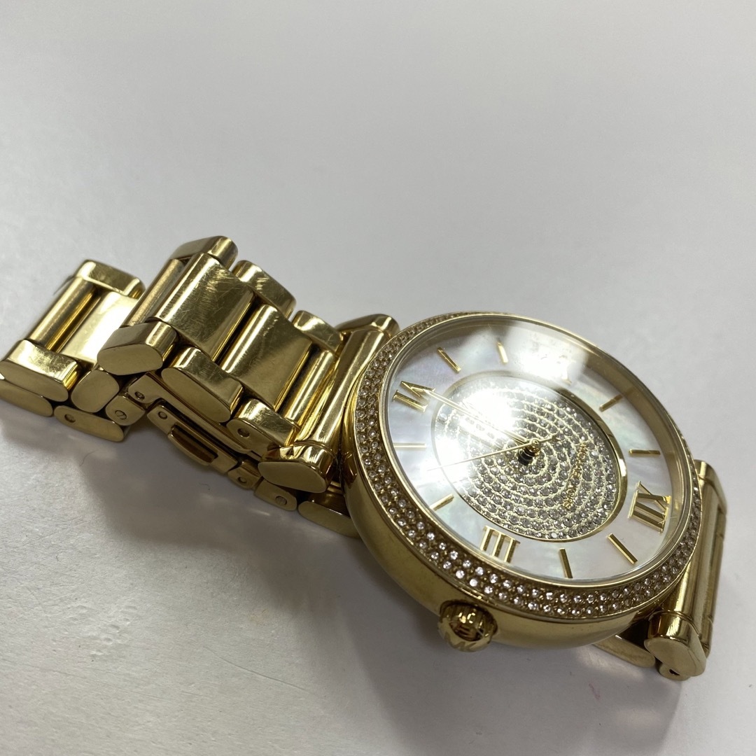 MICHAEL KORS - MICHAEL KORS▽ゴールド 文字盤キラキラ腕時計の MICHAEL KORS - MICHAEL KORS▽ゴールド 文字盤キラキラ腕時計の