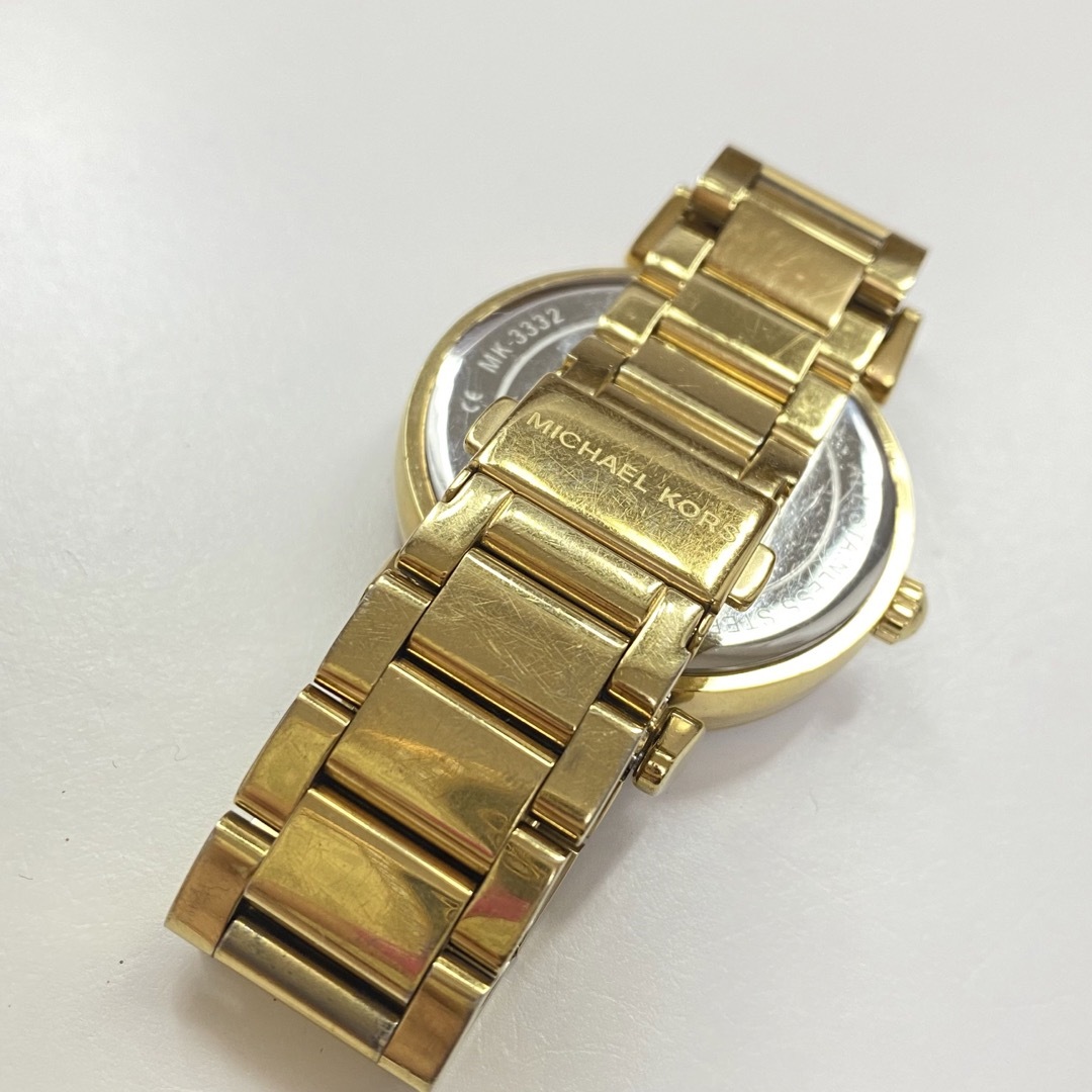 MICHAEL KORS - MICHAEL KORS▽ゴールド 文字盤キラキラ腕時計の MICHAEL KORS - MICHAEL KORS▽ゴールド 文字盤キラキラ腕時計の