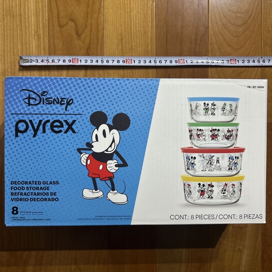 Disney(ディズニー)の新品　ディズニー　コストコ　パイレックス　耐熱容器　グラスストレージセット　 インテリア/住まい/日用品のキッチン/食器(容器)の商品写真