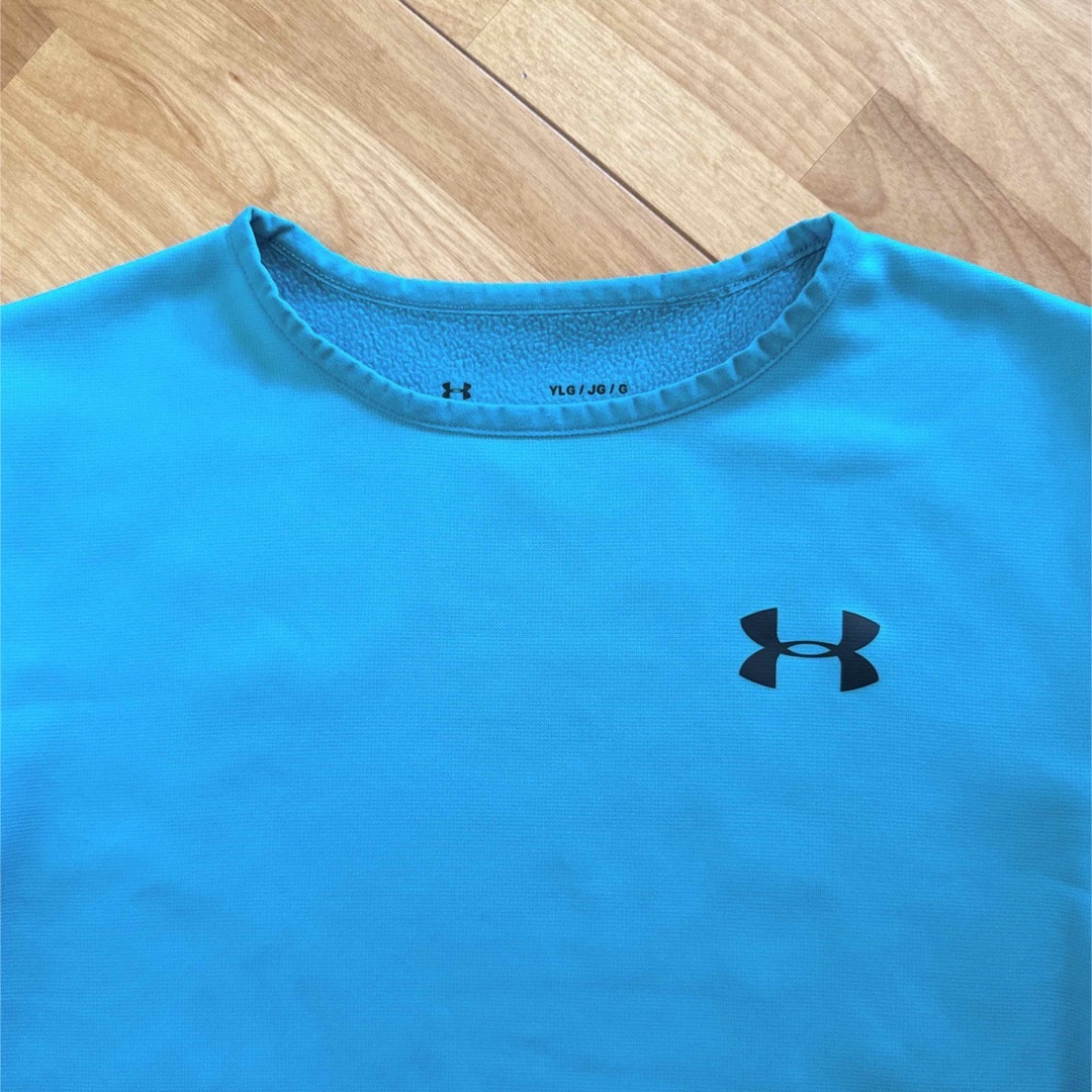 UNDER ARMOUR(アンダーアーマー)のUNDER ARMOR Jr 裏起毛ロンT エメラルドグリーン 150cm キッズ/ベビー/マタニティのキッズ服男の子用(90cm~)(Tシャツ/カットソー)の商品写真