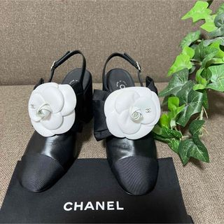 CHANEL - 新品同様☆CHANEL・カメリア ココマーク トングサンダル(37