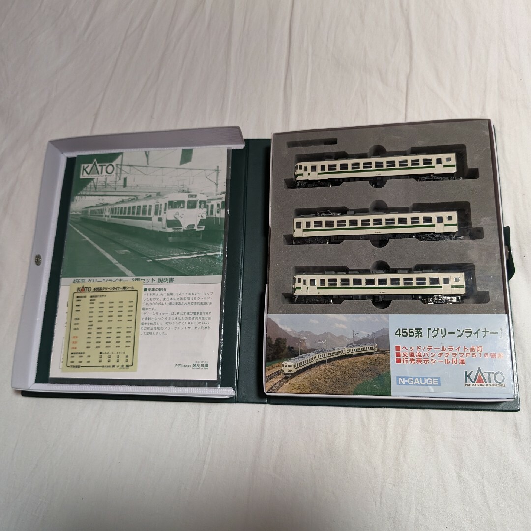 KATO`(カトー)の455系 グリーンライナー 3両セット エンタメ/ホビーのおもちゃ/ぬいぐるみ(鉄道模型)の商品写真