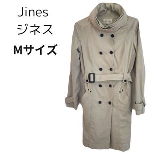 ジネス(Jines)の【かなり美品】Jines ジネス ロングコート フード ベルト付 Mサイズ(ロングコート)