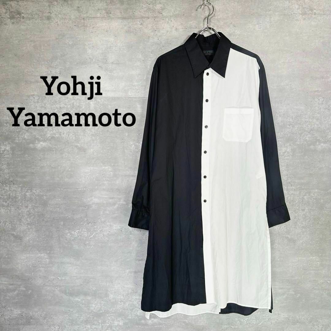 『Yohji Yamamoto』 ヨウジヤマモト (3) アシンメトリーブラウス素材綿