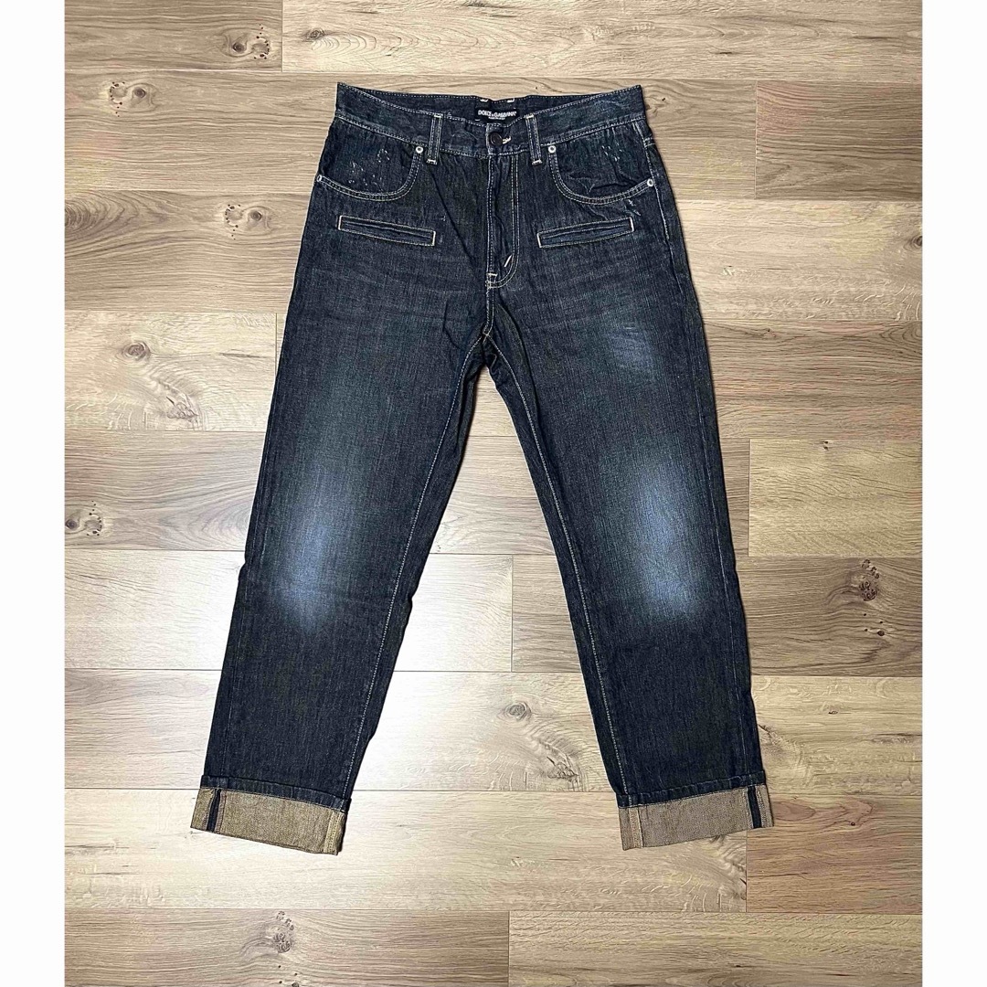 極美品 DOLCE&GABBANA フロントポケット・ロゴプレート付き デニム