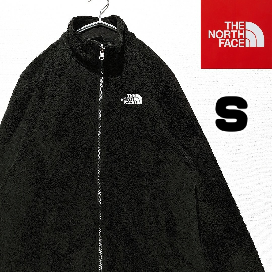 THE NORTH FACE(ザノースフェイス)のノースフェイス　フルジップ　フリースジャケット　黒　Sサイズ　古着 レディースのジャケット/アウター(ブルゾン)の商品写真