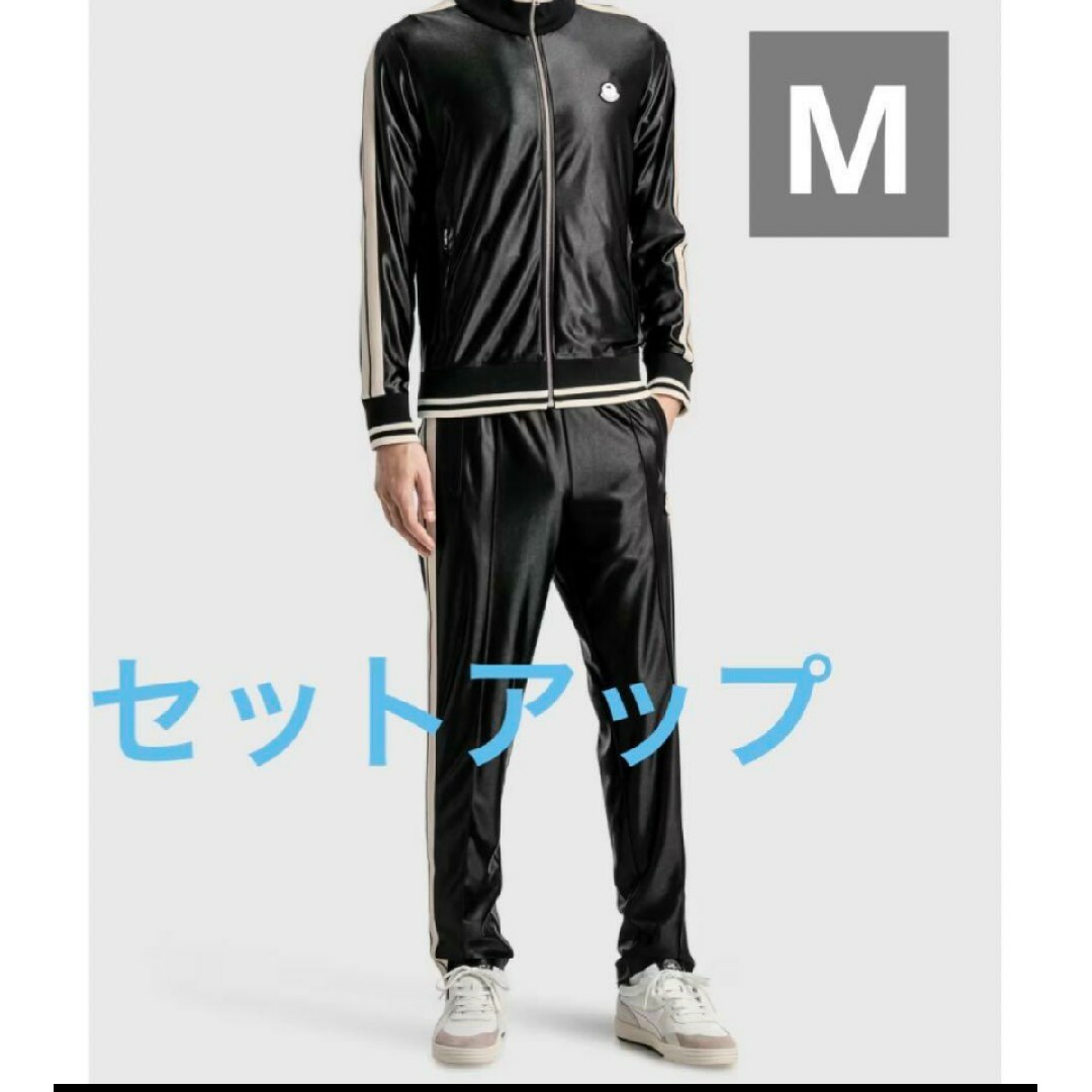 8 MONCLER PALM ANGELS トラックセットアップ　ブラック　M | フリマアプリ ラクマ