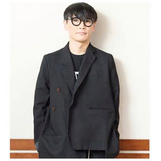 コムデギャルソンオムプリュス(COMME des GARCONS HOMME PLUS)の美品　コムデギャルソンオムプリュス　ポリエステル縮絨　ジャケット　捻れ　山口一郎(テーラードジャケット)