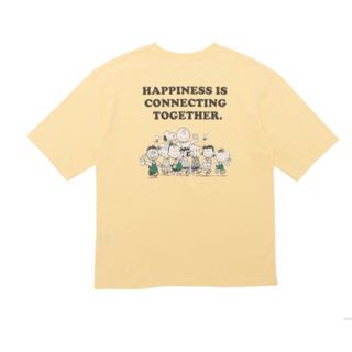 スターバックスコーヒー(Starbucks Coffee)の新品オーバーサイズTシャツ PEANUTS イエロー S-M オンライン限定(キャラクターグッズ)