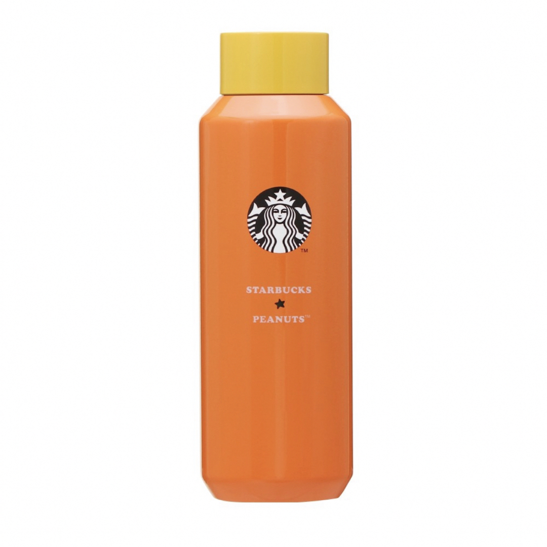 Starbucks Coffee(スターバックスコーヒー)の新品ステンレスボトルオレンジPEANUTS CharlieBrown 473ml インテリア/住まい/日用品のキッチン/食器(タンブラー)の商品写真