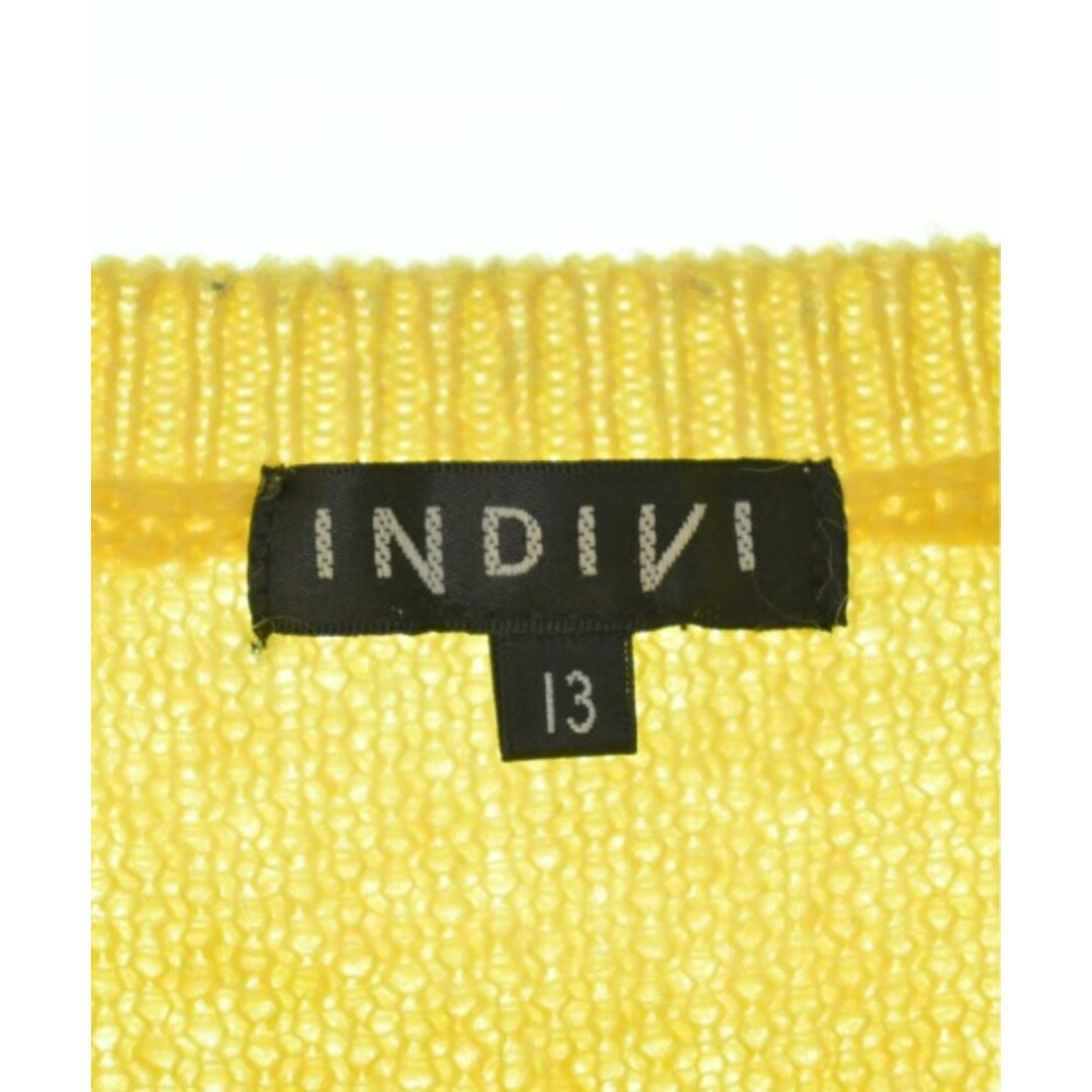 INDIVI(インディヴィ)のINDIVI インディヴィ ニット・セーター 13(XL位) 黄xグレー(総柄) 【古着】【中古】 レディースのトップス(ニット/セーター)の商品写真
