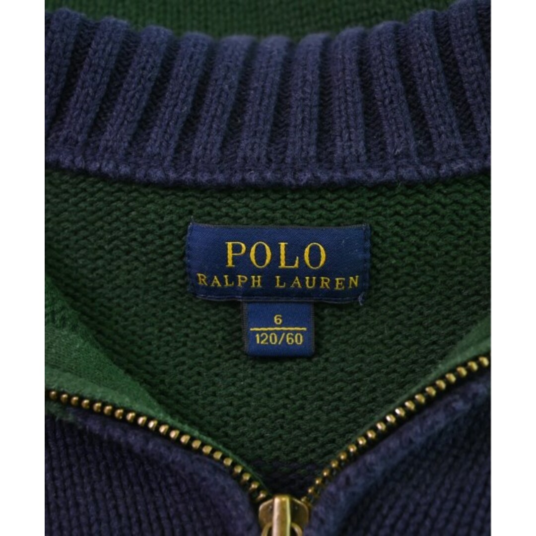 POLO RALPH LAUREN(ポロラルフローレン)のPolo Ralph Lauren ポロラルフローレン ニット 120 緑x紺 【古着】【中古】 キッズ/ベビー/マタニティのキッズ服女の子用(90cm~)(ニット)の商品写真