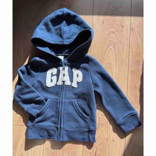 ベビーギャップ(babyGAP)のベビーギャップ　 18-24m 90cm女の子 ネイビー　ジップアップパーカー(Tシャツ/カットソー)