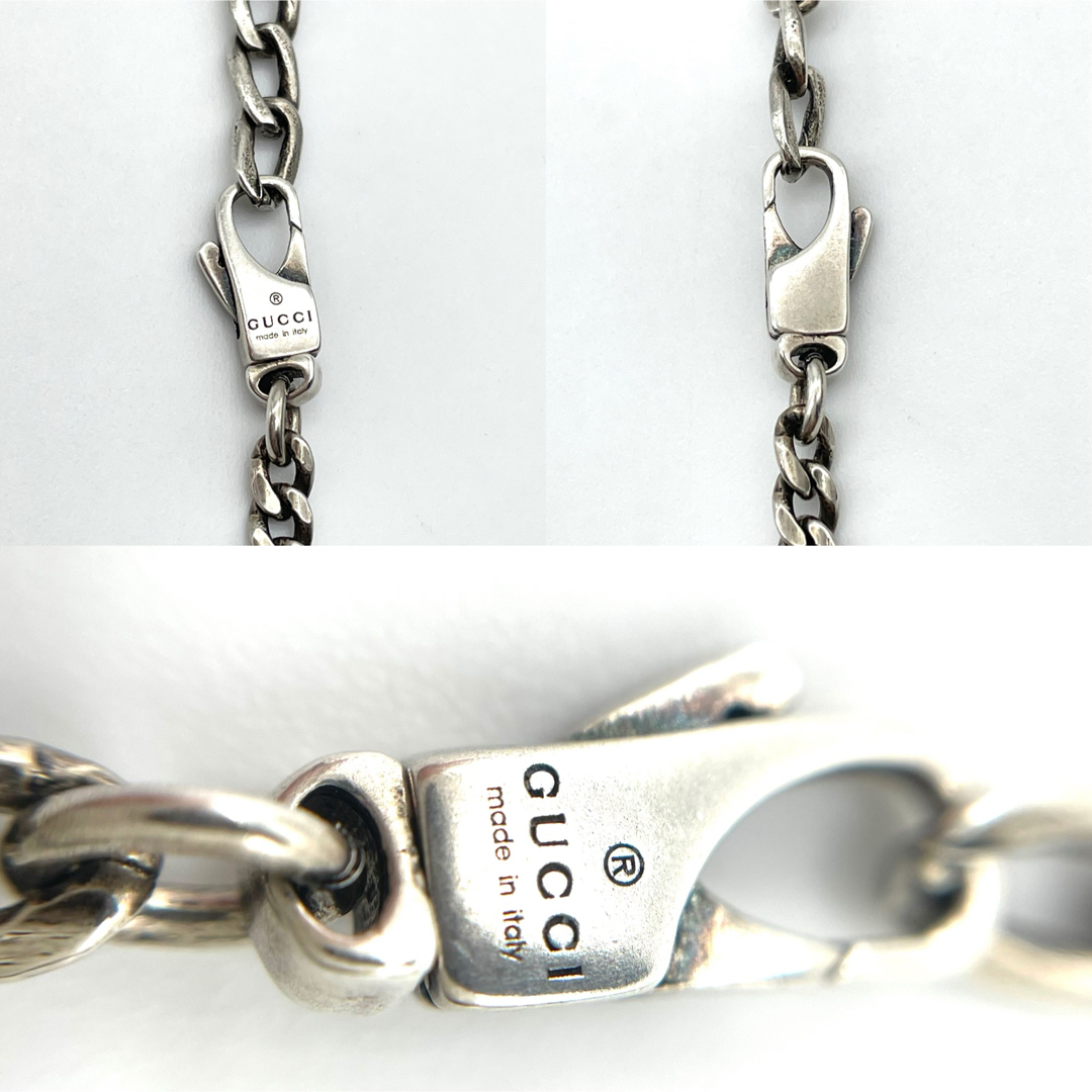 Gucci(グッチ)のグッチ エナメル ペンダント付き ネックレス スターリングシルバー  メンズのアクセサリー(ネックレス)の商品写真