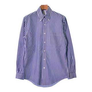 ブルックスブラザース(Brooks Brothers)のBrooks Brothers カジュアルシャツ S 紺x白(ストライプ) 【古着】【中古】(シャツ)