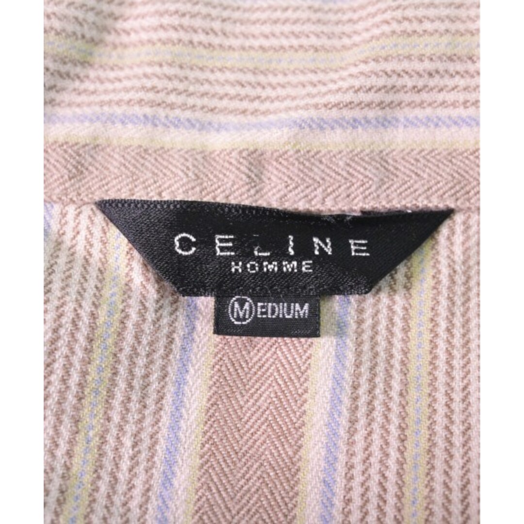 celine(セリーヌ)のCELINE セリーヌ カジュアルシャツ M ベージュx青x緑(ストライプ) 【古着】【中古】 メンズのトップス(シャツ)の商品写真