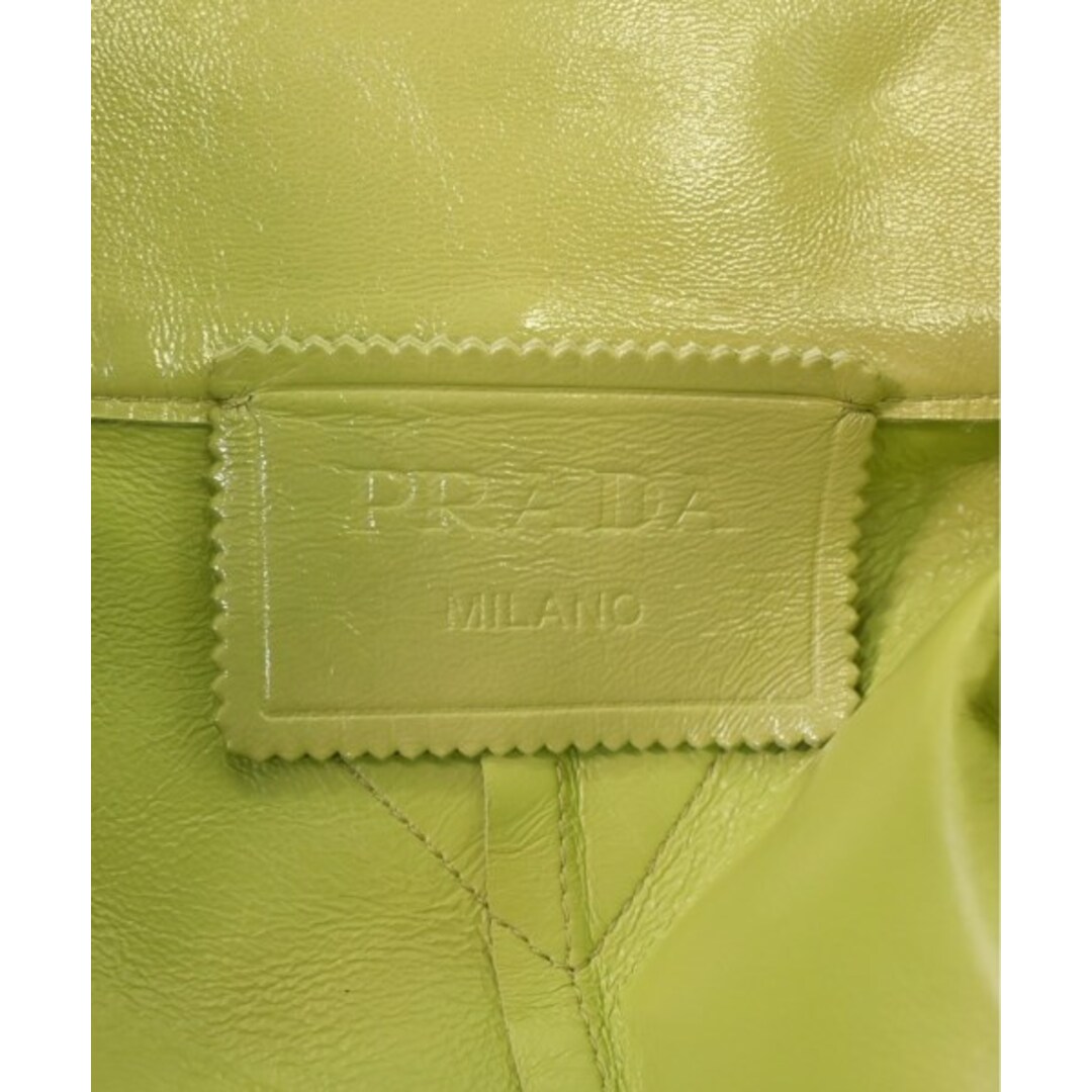 PRADA(プラダ)のPRADA プラダ ライダース S 黄緑 【古着】【中古】 メンズのジャケット/アウター(ライダースジャケット)の商品写真