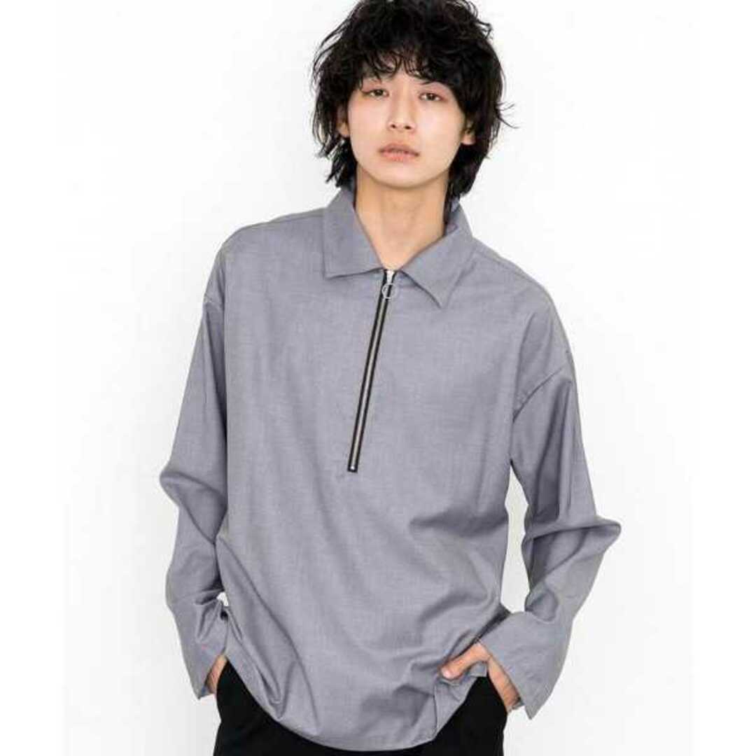 STUDIOUS(ステュディオス)の【STUDIOUS】TRクリア ハーフ ジップ プルオーバー シャツ メンズのトップス(Tシャツ/カットソー(七分/長袖))の商品写真