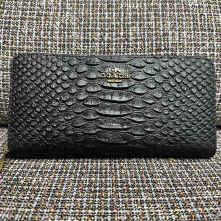 コーチ(COACH)の53659   コーチ　長財布　黒　クロコダイル　大人気(長財布)