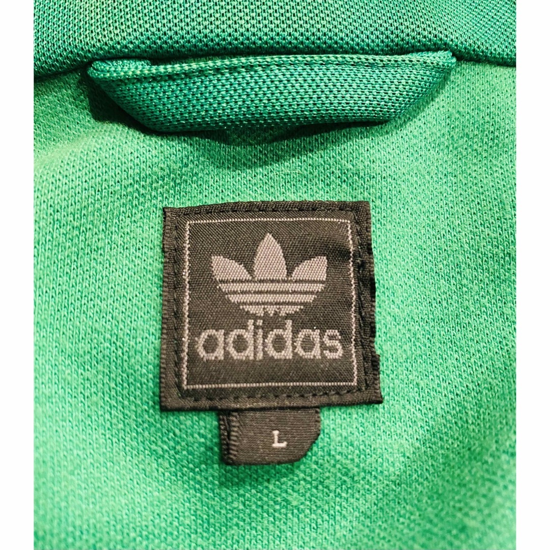 adidas(アディダス)の【入手困難】ADIDAS トラックジャケット L 緑色 VINTAGE ジャージ メンズのトップス(ジャージ)の商品写真