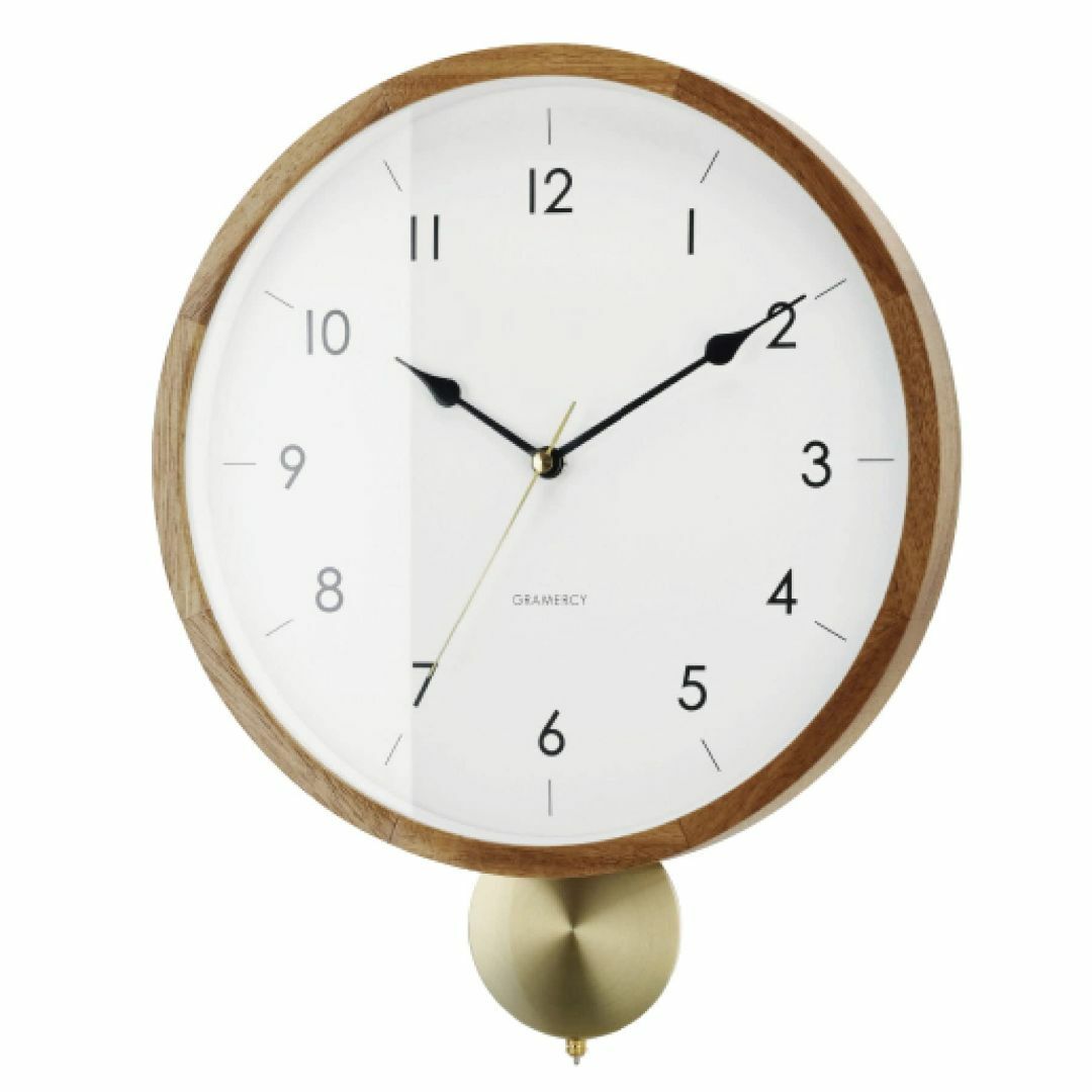 インターフォルム 掛け時計 振り子時計 ベロック CL-4261 ゴールド 木置時計