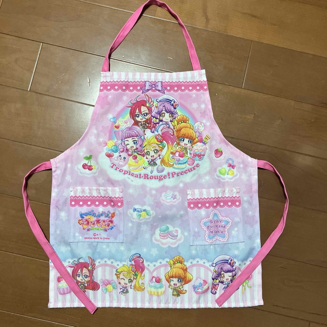 BANDAI(バンダイ)のトロピカルージュ プリキュア エプロン 110 キッズ/ベビー/マタニティのキッズ服女の子用(90cm~)(その他)の商品写真