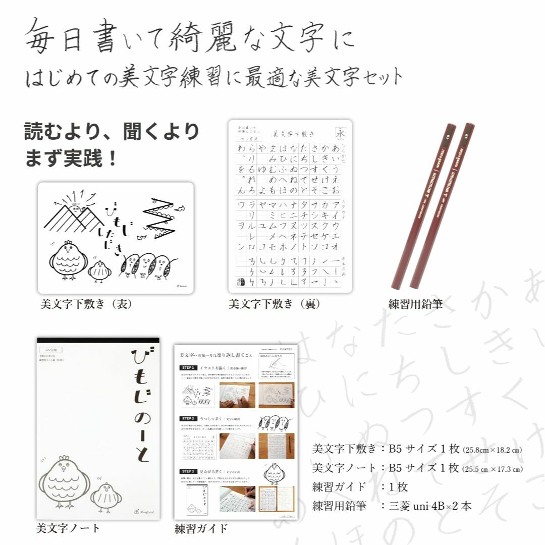 【色: 動物】RingLeaf 即実践！ 書いて覚える美文字練習セット ［書家  その他のその他(その他)の商品写真