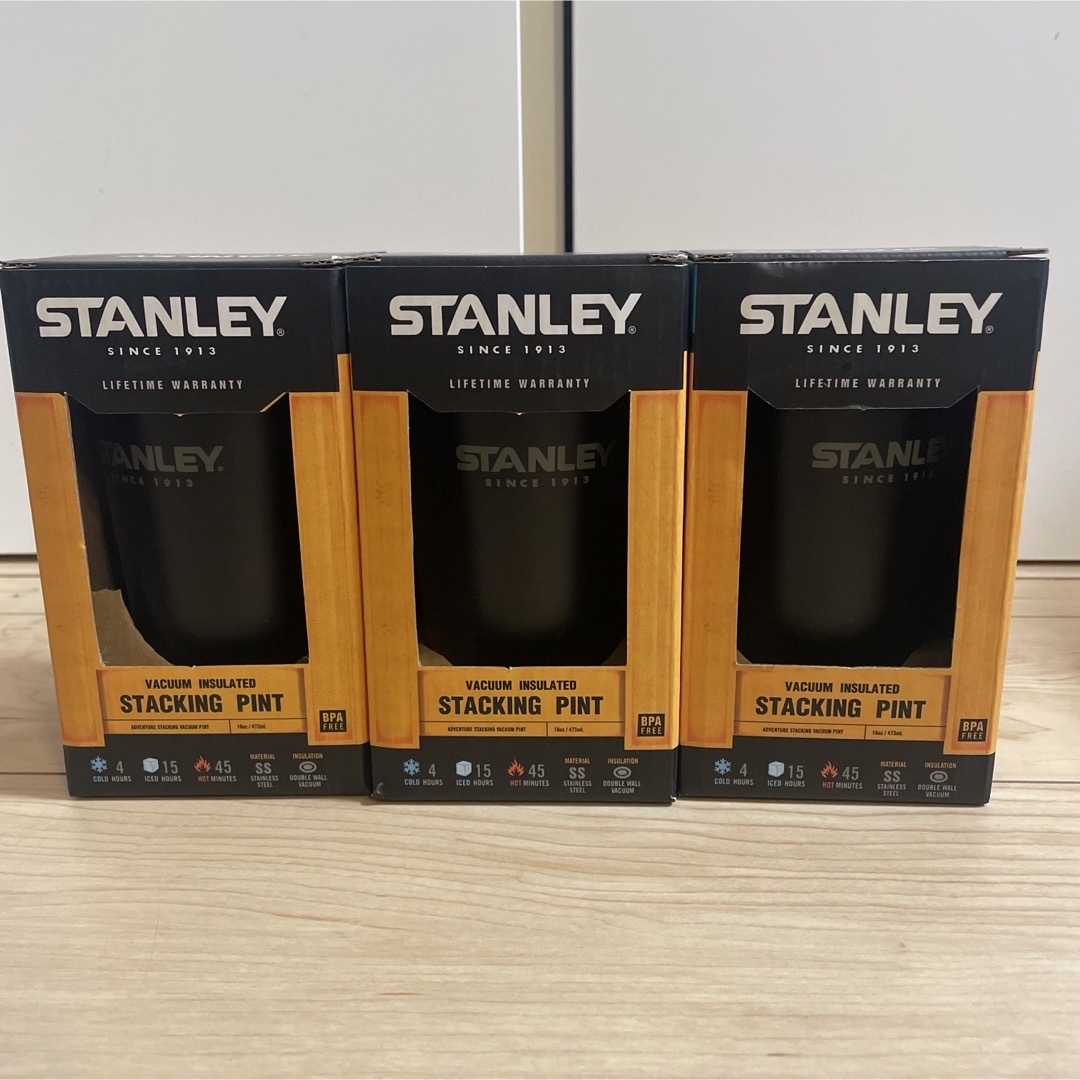 Stanley(スタンレー)のSTANLEY 真空断熱 スタッキングパイント 0.47L セット　タンブラー  スポーツ/アウトドアのアウトドア(食器)の商品写真