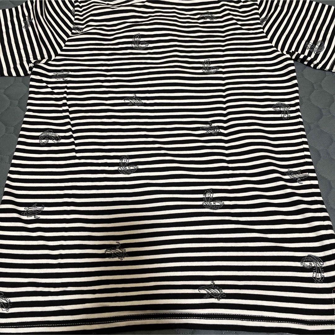 UNITED ARROWS(ユナイテッドアローズ)のユナイテッドアローズ　未使用品　刺繍ボーダーポロシャツ メンズのトップス(ポロシャツ)の商品写真