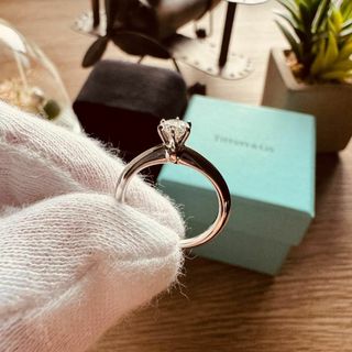 ティファニー(Tiffany & Co.)の◇ティファニー◇ソリティア ダイヤ リング PT950 0.27 3.4 6.5(リング(指輪))