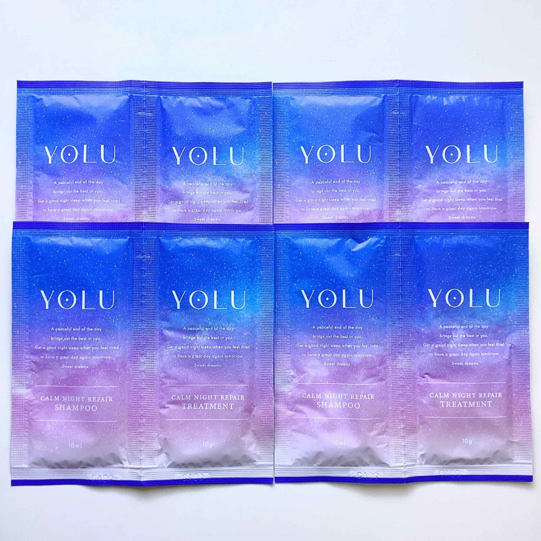 YUL(ヨル)のYOLU カームナイトリペア シャンプー トリートメント サンプルセット コスメ/美容のヘアケア/スタイリング(シャンプー/コンディショナーセット)の商品写真