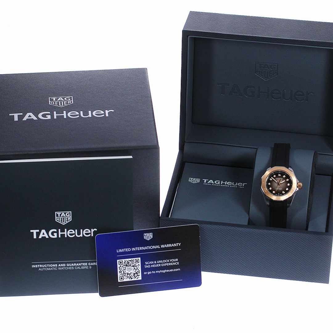 TAG Heuer(タグホイヤー)のタグホイヤー TAG HEUER WBP2451 アクアレーサープロフェッショナル200 PGベゼル 11Pダイヤ 自動巻 レディース 未使用 箱・保証書付_797936 レディースのファッション小物(腕時計)の商品写真