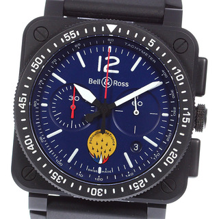 ベルアンドロス(Bell & Ross)のベル＆ロス Bell＆Ross BR0394-PAFI-CE/SRB BR03-94 パトルイユ・ド・ フランス リミテッド 自動巻き メンズ 美品 箱付き_797952(腕時計(アナログ))