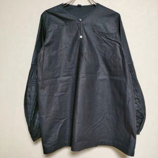 フォーティーファイブアールピーエム(45rpm)の45R/45rpm インディゴデコレーションBLOUSE 定価47300円 ブラウス シャツ ネイビー レディース フォーティーファイブアールピーエム【中古】4-0114M∞(シャツ/ブラウス(長袖/七分))