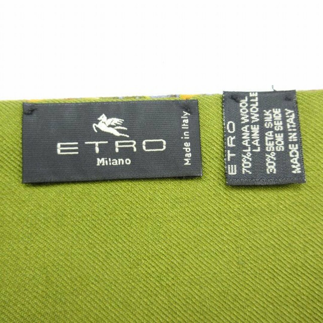 ETRO(エトロ)の美品 エトロ ETRO ペイズリー 総柄 ティペット マフラー ベロア ライン レディースのファッション小物(マフラー/ショール)の商品写真