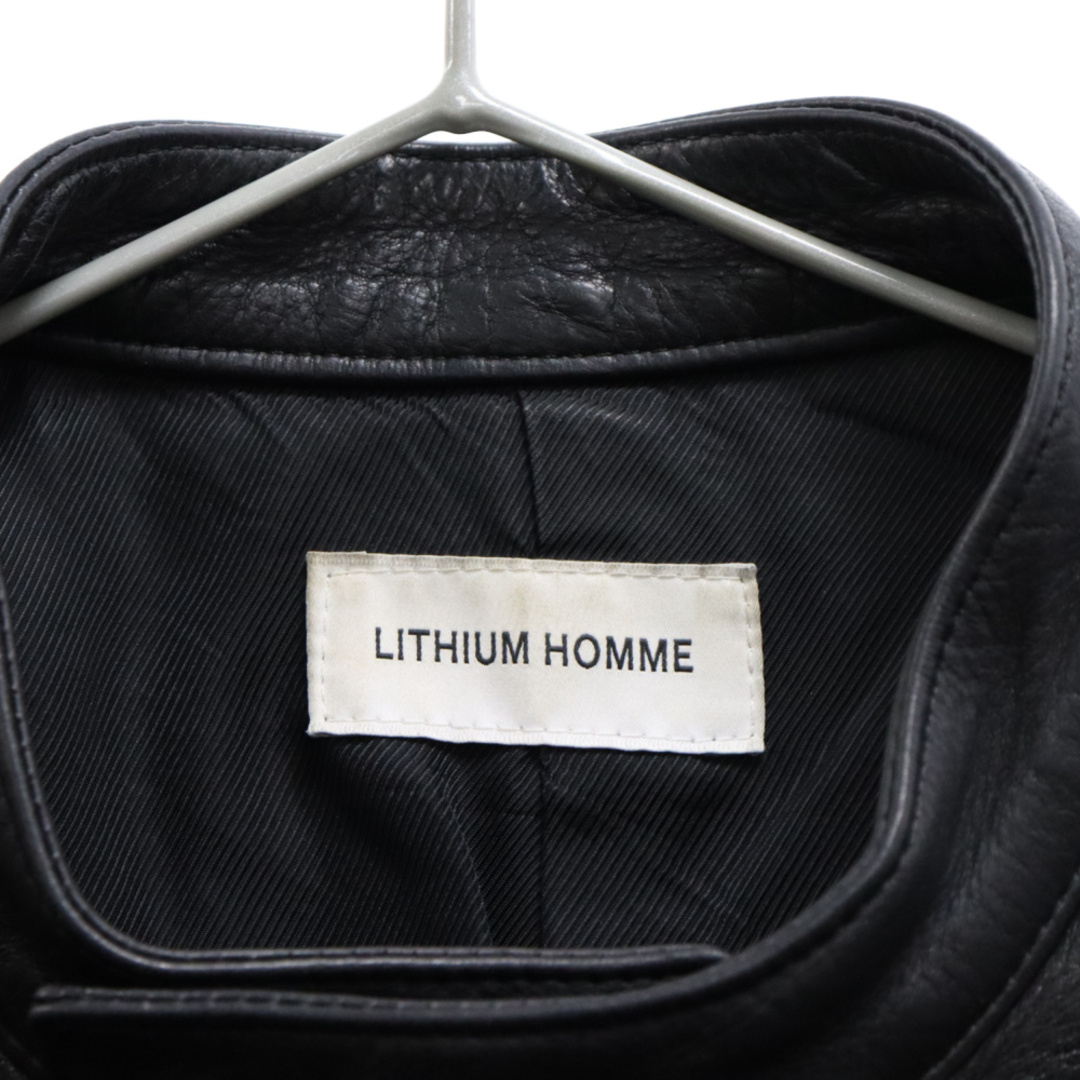 LITHIUM HOMME(リチウムオム)のLITHIUM HOMME リチウム オム 22SS シングルライダース レザージャケット LH22-0103 ブラック メンズのジャケット/アウター(フライトジャケット)の商品写真