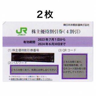 ジェイアール(JR)の２枚🚅JR東日本株主優待割引券🚅No.XYZ3(鉄道乗車券)